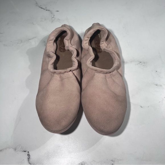 Marsell Elastic Suede Upper Slip On Light Pink Ballerina Flats - Picture 3 of 9